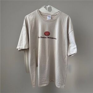 Donut Whisperer 2XL T-shirt Tan Beige Funny Doughnut Novelty